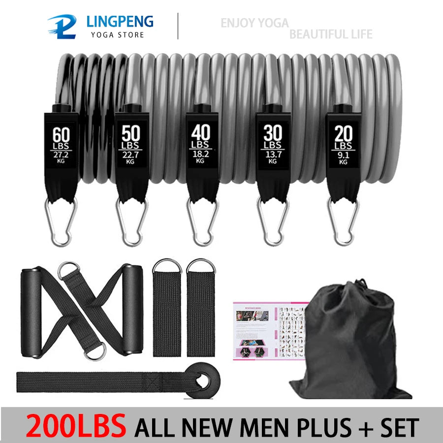 MXFitGear premium resistance band set with 5 levels, includes handles, door anchor, ankle straps, durable bands for home and gym workouts